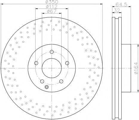 HELLA PAGID 8DD355115401 гальмівний диск