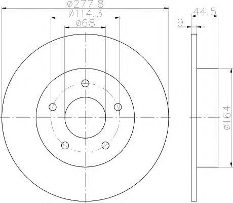 HELLA PAGID 8DD355115631 гальмівний диск