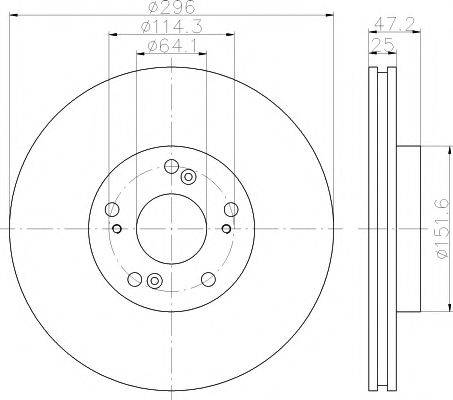 HELLA PAGID 8DD355116101 гальмівний диск