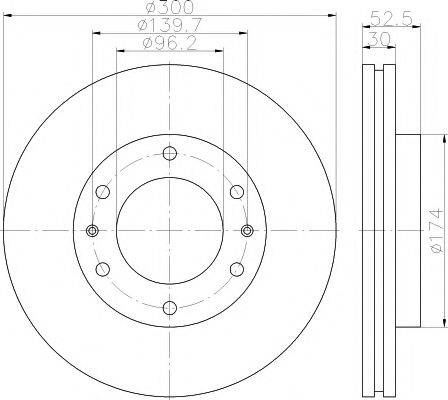 HELLA PAGID 8DD355116481 гальмівний диск