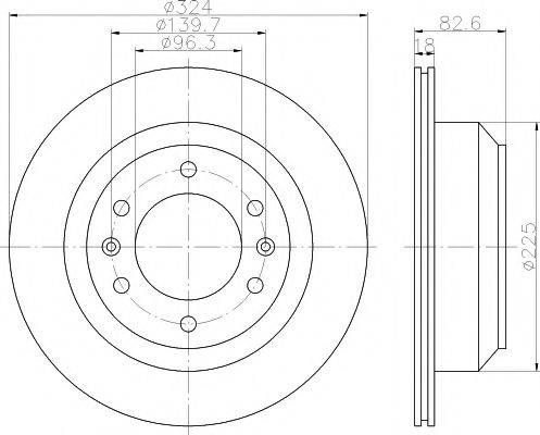 HELLA PAGID 8DD355116491 гальмівний диск