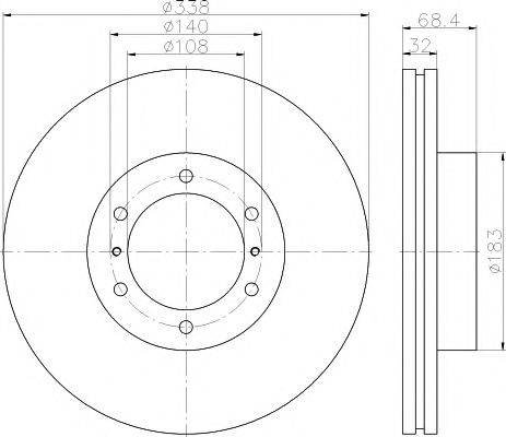 HELLA PAGID 8DD355116891 гальмівний диск