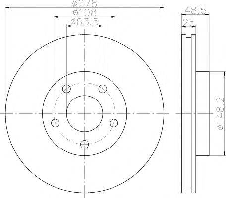 HELLA PAGID 8DD355112161 гальмівний диск