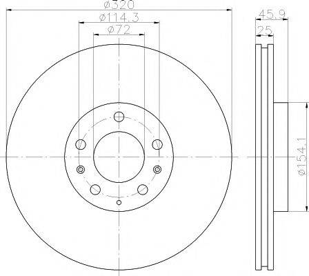 HELLA PAGID 8DD355114491 гальмівний диск