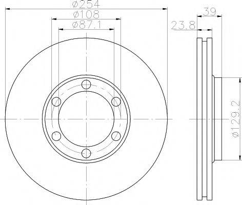 HELLA PAGID 8DD355114551 гальмівний диск