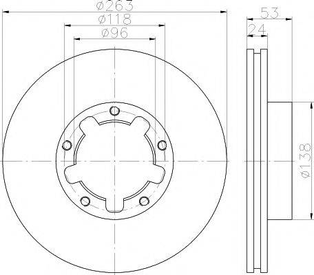 HELLA PAGID 8DD355115221 гальмівний диск