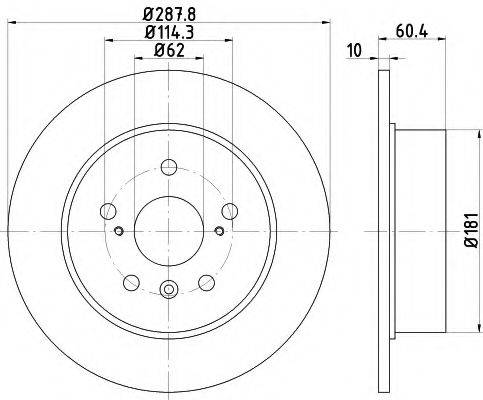 HELLA PAGID 8DD355115251 гальмівний диск