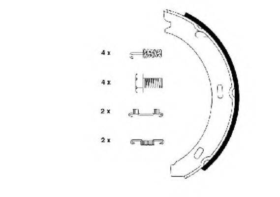 HELLA PAGID 8DA355050301 Комплект гальмівних колодок, стоянкова гальмівна система