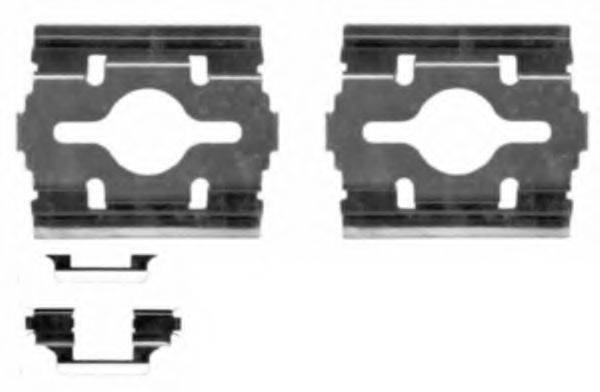 HELLA PAGID 8DZ355203581 Комплектуючі, колодки дискового гальма