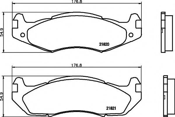 HELLA PAGID 8DB355006371 Комплект гальмівних колодок, дискове гальмо