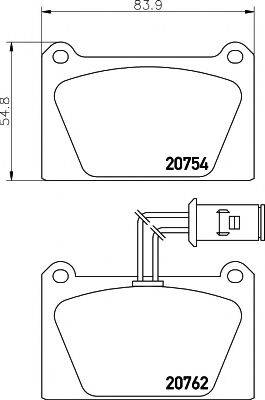 HELLA PAGID 8DB355007061 Комплект гальмівних колодок, дискове гальмо