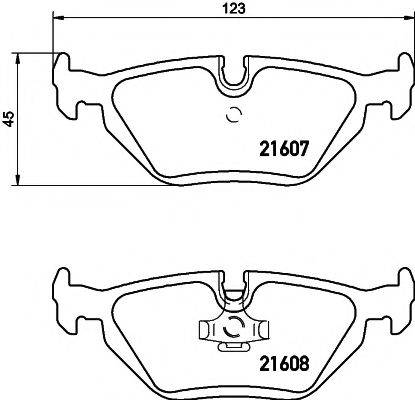 HELLA PAGID 8DB355007511 Комплект гальмівних колодок, дискове гальмо