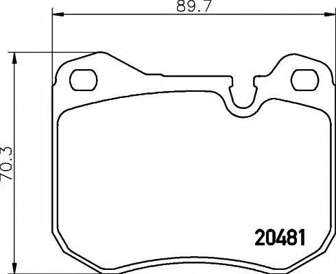 HELLA PAGID 8DB355007681 Комплект гальмівних колодок, дискове гальмо