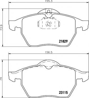 HELLA PAGID 8DB355007771 Комплект гальмівних колодок, дискове гальмо