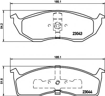 HELLA PAGID 8DB355007941 Комплект гальмівних колодок, дискове гальмо