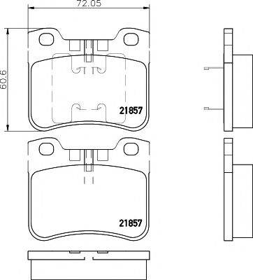 HELLA PAGID 8DB355008301 Комплект гальмівних колодок, дискове гальмо