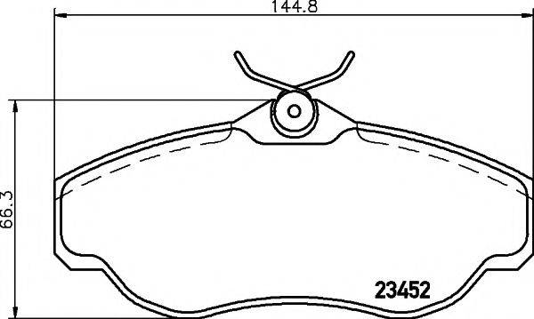 HELLA PAGID 8DB355009531 Комплект гальмівних колодок, дискове гальмо