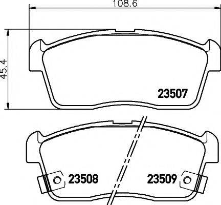 HELLA PAGID 8DB355009631 Комплект гальмівних колодок, дискове гальмо