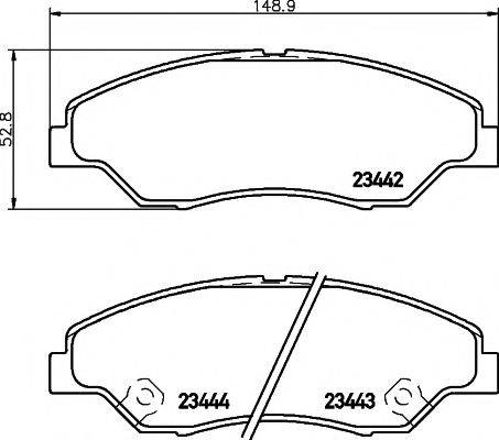 HELLA PAGID 8DB355009701 Комплект гальмівних колодок, дискове гальмо