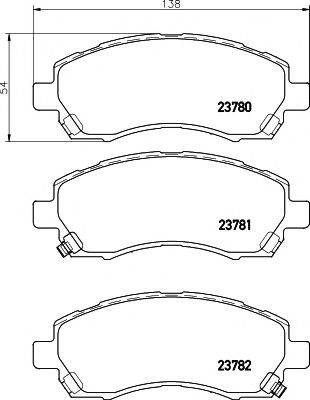 HELLA PAGID 8DB355010121 Комплект гальмівних колодок, дискове гальмо