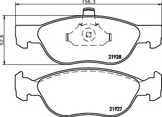 HELLA PAGID 8DB355010181 Комплект гальмівних колодок, дискове гальмо