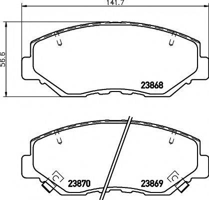 HELLA PAGID 8DB355010231 Комплект гальмівних колодок, дискове гальмо