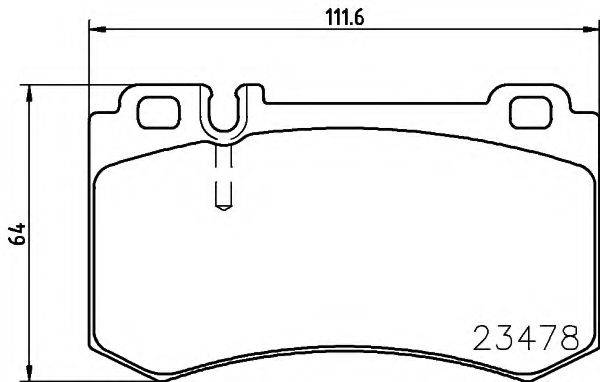 HELLA PAGID 8DB355010291 Комплект гальмівних колодок, дискове гальмо