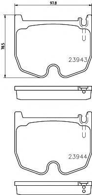 HELLA PAGID 8DB355010381 Комплект гальмівних колодок, дискове гальмо