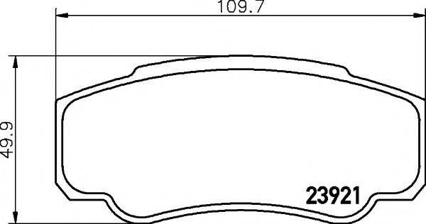 HELLA PAGID 8DB355010411 Комплект гальмівних колодок, дискове гальмо