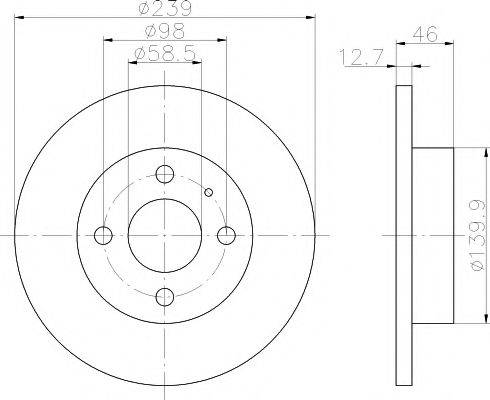 HELLA PAGID 8DD355101861 гальмівний диск