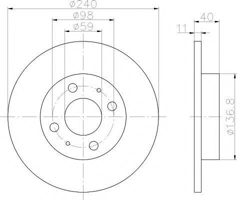 HELLA PAGID 8DD355103141 гальмівний диск