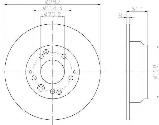 HELLA PAGID 8DD355105001 гальмівний диск