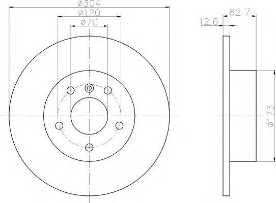 HELLA PAGID 8DD355106371 гальмівний диск