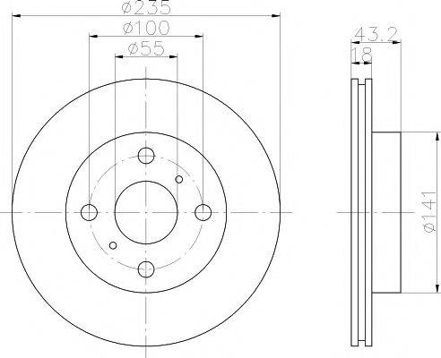 HELLA PAGID 8DD355107271 гальмівний диск