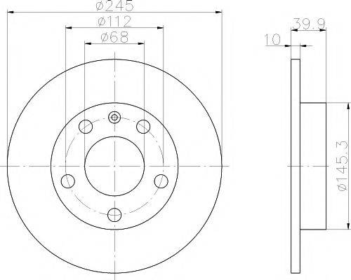 HELLA PAGID 8DD355107541 гальмівний диск