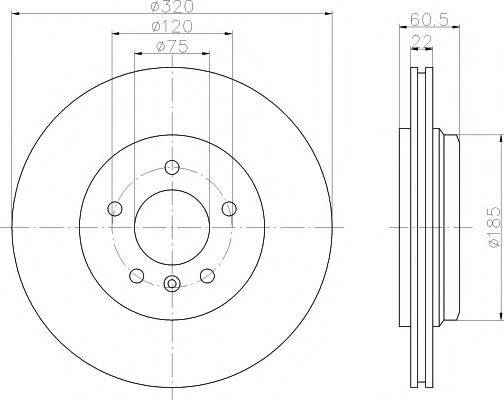 HELLA PAGID 8DD355107681 гальмівний диск