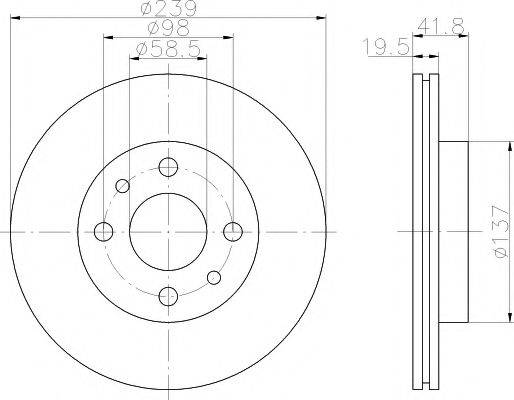 HELLA PAGID 8DD355107981 гальмівний диск