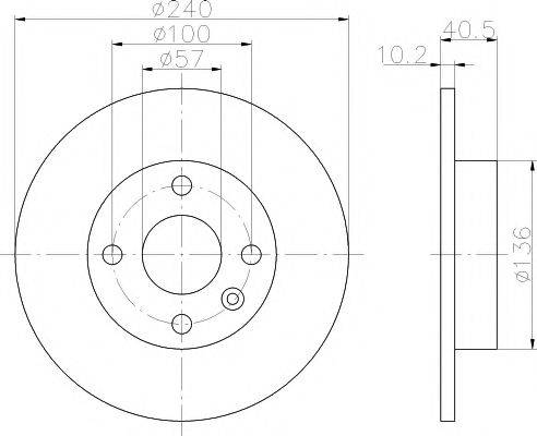 HELLA PAGID 8DD355108251 гальмівний диск