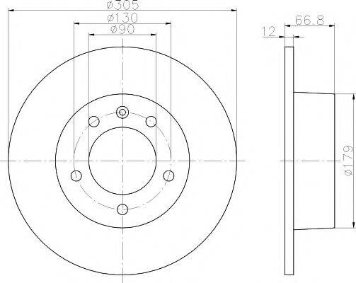 HELLA PAGID 8DD355108281 гальмівний диск