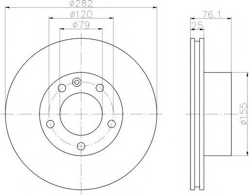 HELLA PAGID 8DD355100671 гальмівний диск