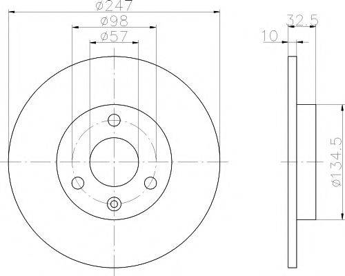 HELLA PAGID 8DD355103771 гальмівний диск