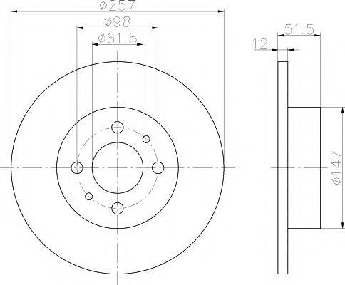 HELLA PAGID 8DD355100691 гальмівний диск