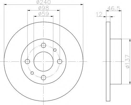 HELLA PAGID 8DD355101131 гальмівний диск