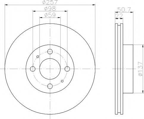 HELLA PAGID 8DD355102301 гальмівний диск