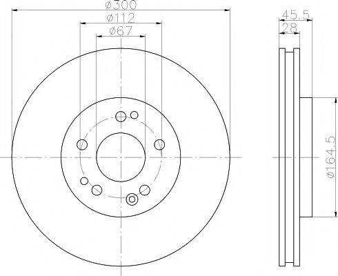 HELLA PAGID 8DD355102851 гальмівний диск