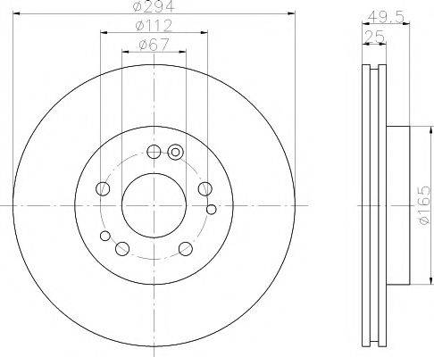 HELLA PAGID 8DD355103031 гальмівний диск