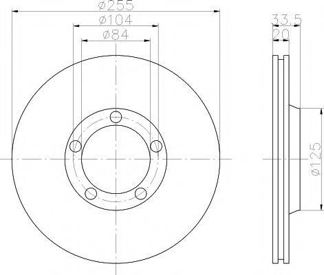 HELLA PAGID 8DD355102021 гальмівний диск