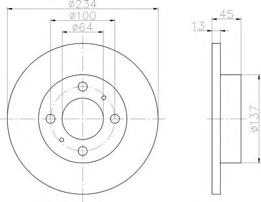 HELLA PAGID 8DD355105761 гальмівний диск