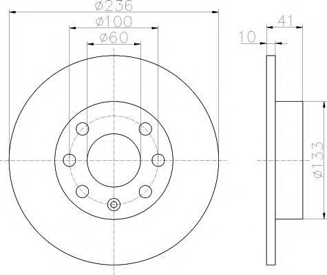 HELLA PAGID 8DD355100411 гальмівний диск