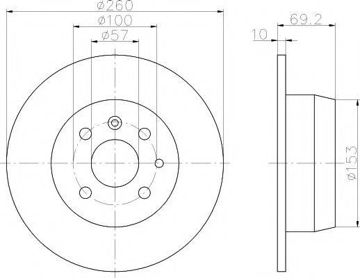 HELLA PAGID 8DD355102731 гальмівний диск